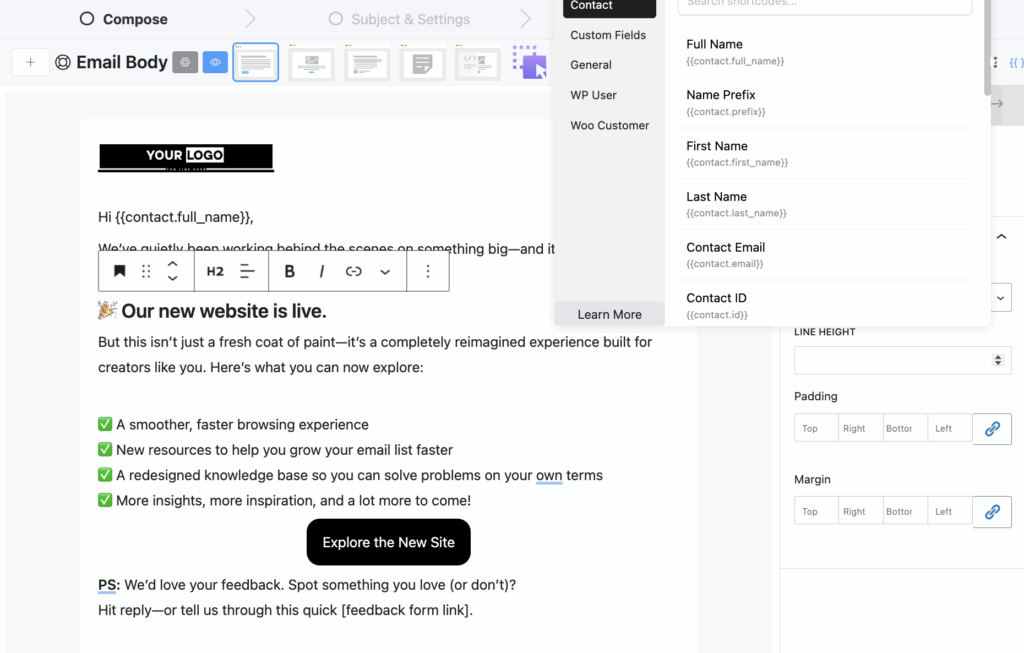 email campaign for product lauch